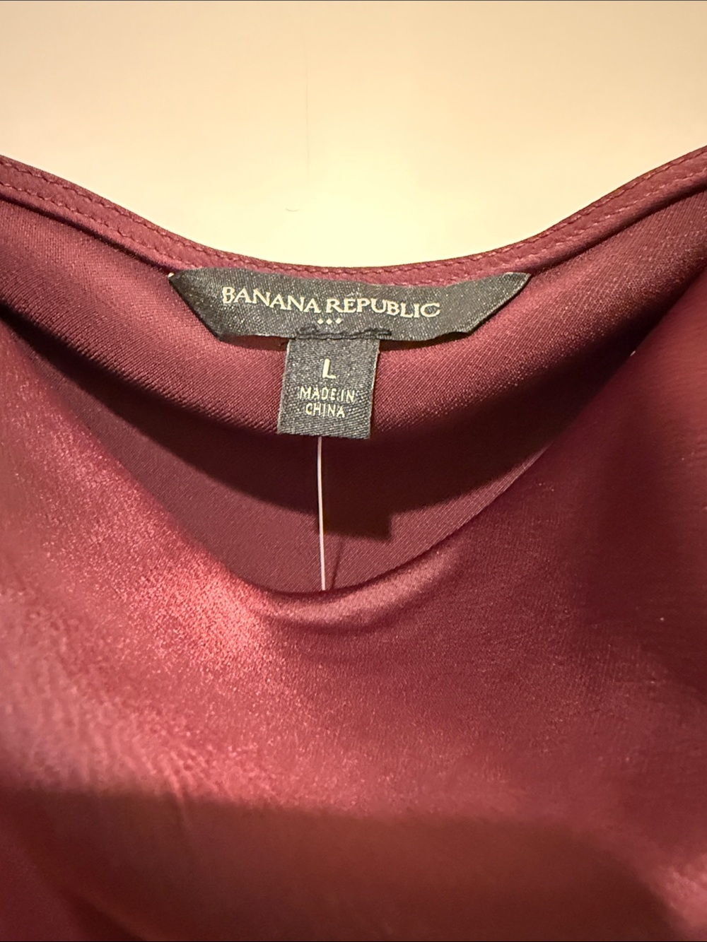 Banana Republic Wine Red Cowl Neck Silk-Blend Cami - Picture 2 of 5